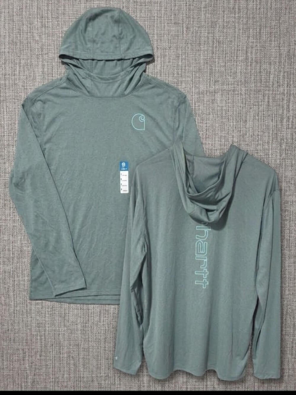 Carhartt Men’s Hooded Long-Sleeve Shirt in Sage